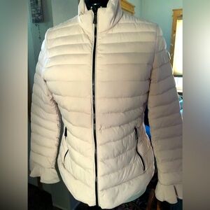 💕 Tahari Soft Mauve Puffer Coat - Zoey - Lightweight Size Large (12)